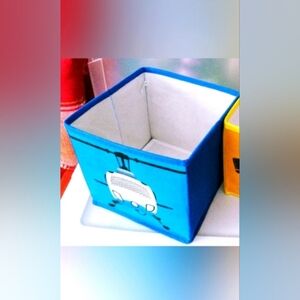 Set of 3 🚁 Helicopter Front Collapsible Storage Box Blue